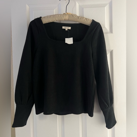NWT Madewell Ottoman Rib Square-Neck Top - Size L - Picture 2 of 4